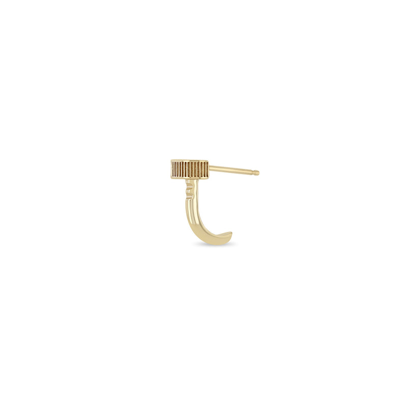 Single Zoë Chicco 14k Gold Nail Half Hoop Earring