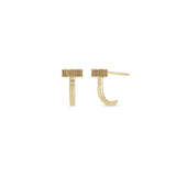 Zoë Chicco 14k Gold Nail Half Hoop Earrings