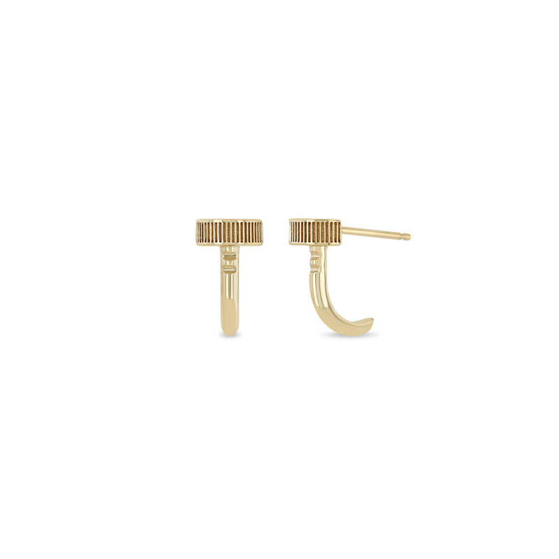 Zoë Chicco 14k Gold Nail Half Hoop Earrings
