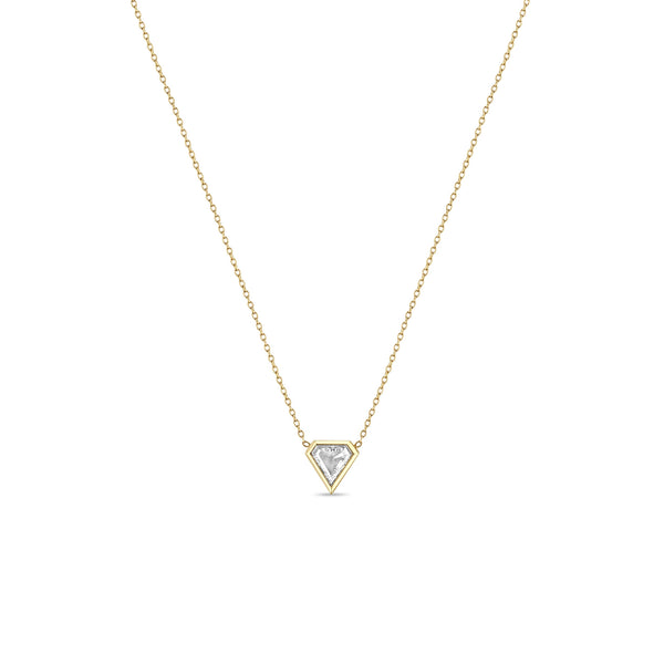 .65 ctw Shield Diamond Bezel Necklace