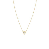 One of a Kind Zoë Chicco 14k Gold .28 ctw Shield Diamond Bezel Necklace