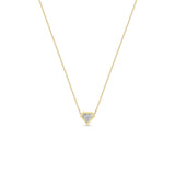 .56 ctw Shield Diamond Bezel Necklace