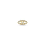 Single Zoë Chicco 14k Gold Pavé Diamond Evil Eye Stud Earring
