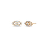 Zoë Chicco 14k Gold Pavé Diamond Evil Eye Stud Earrings