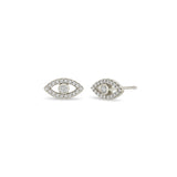 Zoë Chicco 14k Gold Pavé Diamond Evil Eye Stud Earrings