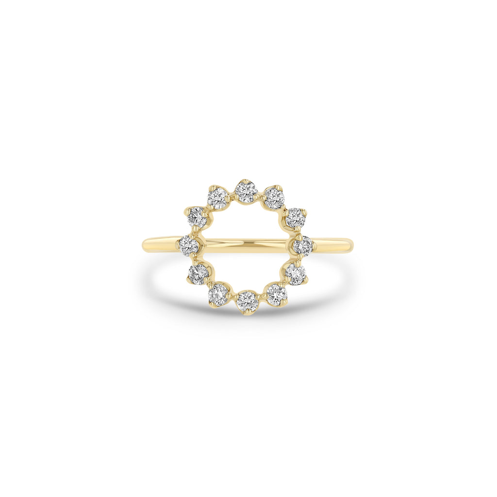 Zoë Chicco 14k Gold Prong Diamond Circle Ring – ZOË CHICCO