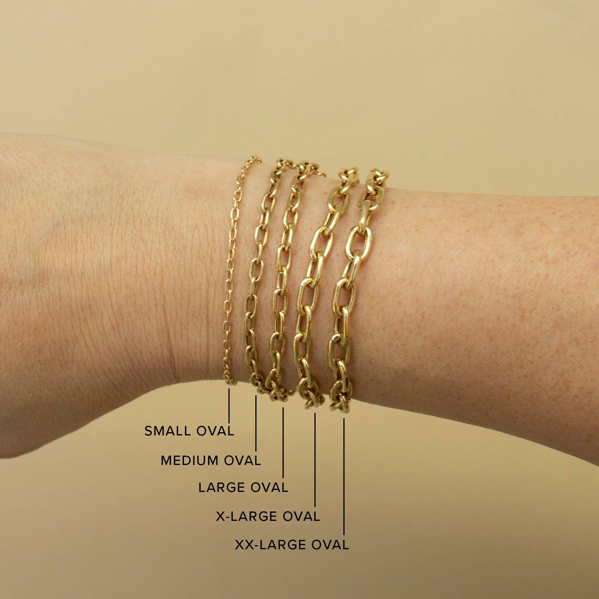 Zoë Chicco 14k Gold XL Square Oval Link Bracelet With Swivel Clasp