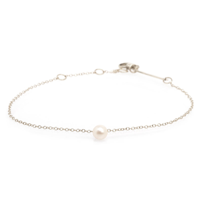 Zoë Chicco 14k Gold Single Pearl Charm Bracelet