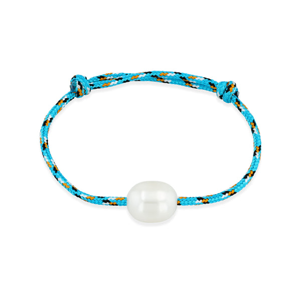 Zoë Chicco Medium Baroque Pearl Paracord Bracelet in Blue Mix