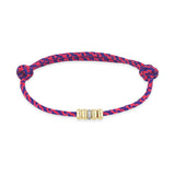 Zoë Chicco 14k 5mm Gold & Diamond Rondelle Bead Paracord Bracelet in Pink Purple