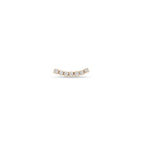 14k 7 Prong Diamond Curve Studs