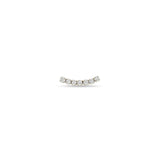 14k 7 Prong Diamond Curve Studs