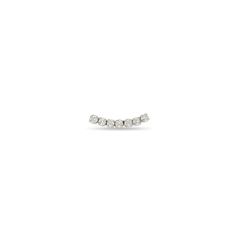 14k 7 Prong Diamond Curve Studs