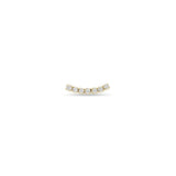 14k 7 Prong Diamond Curve Studs