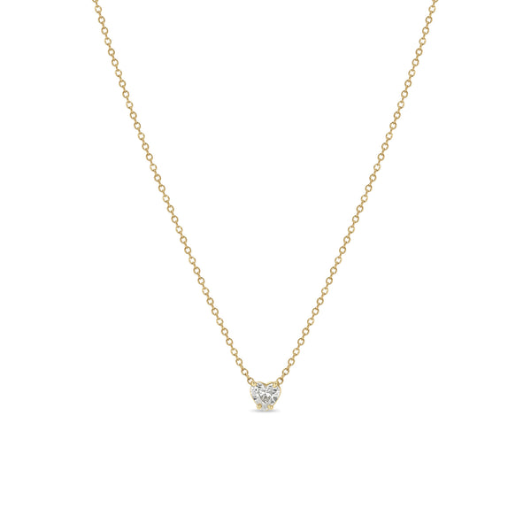 Zoë Chicco 14k Gold Prong Heart Shaped Diamond Necklace