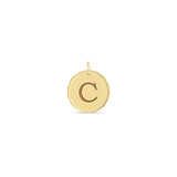 Zoë Chicco 14k Gold Personalized Engraved Initial Medium Disc Charm Pendant