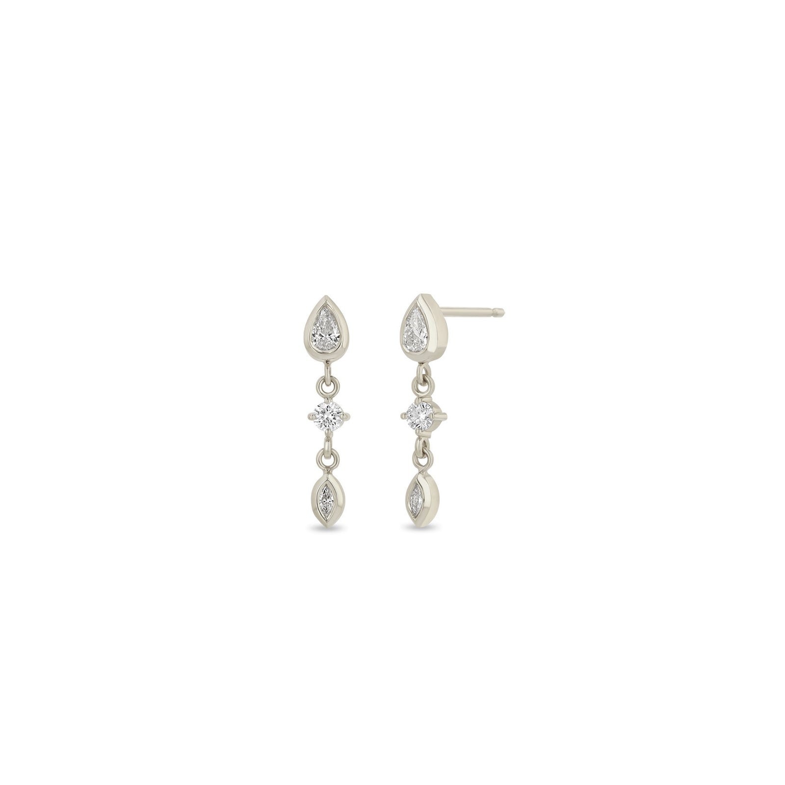 Zoe Chicco イヤーカフ ピアス 14K ゴールド ダイヤモンド Zoë Chicco 14k Gold 5 Diamond Chubby Ear Cuff – ZOË CHICCO