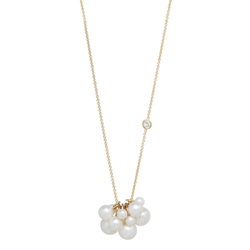 Classic Pearl Cluster Gold Necklace | Olivia Burton London