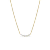 14k 5 Pear Diamond Small Box Chain Necklace