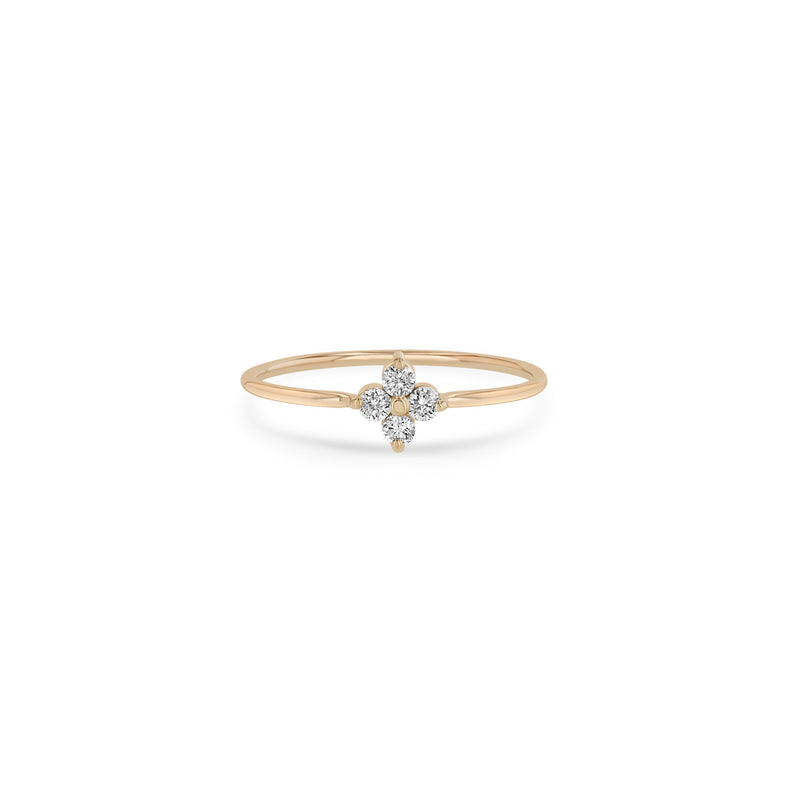 Zoë Chicco 14k Gold Prong Diamond Quad Ring