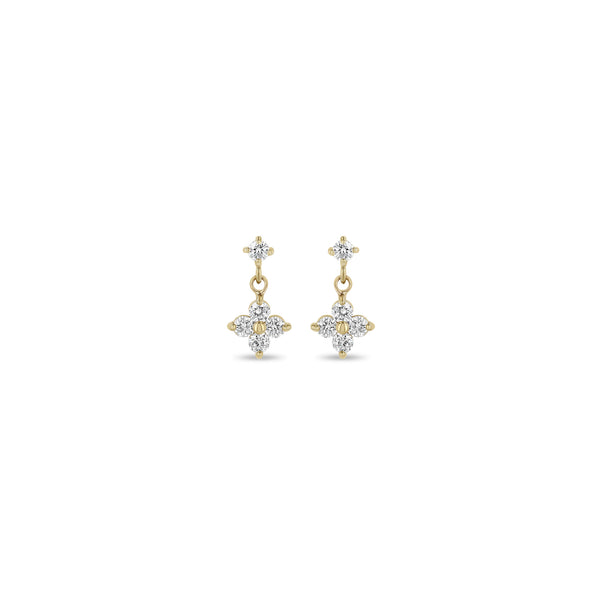 Zoë Chicco 14k Gold Prong Diamond & Diamond Quad Drop Earrings