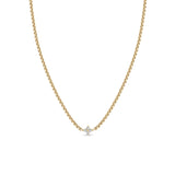 Zoë Chicco 14k Gold Prong Diamond Quad Box Chain Necklace