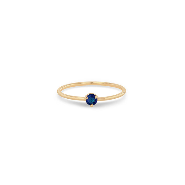 Zoe Chicco 14k Rose Gold Dainty Blue Sapphire Ring