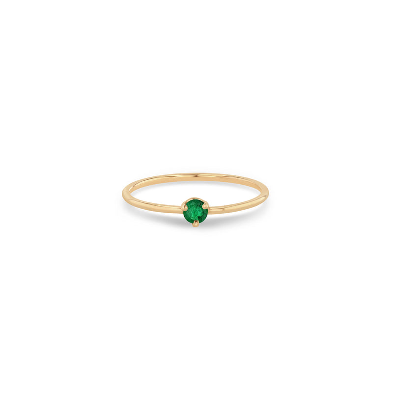 Zoë Chicco 14k Rose Gold Single Emerald Prong Ring