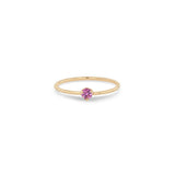 Zoë Chicco 14k Gold Single Prong Pink Sapphire Ring