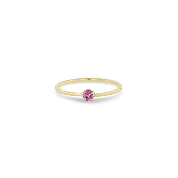 Zoë Chicco 14k Gold Single Prong Pink Sapphire Ring