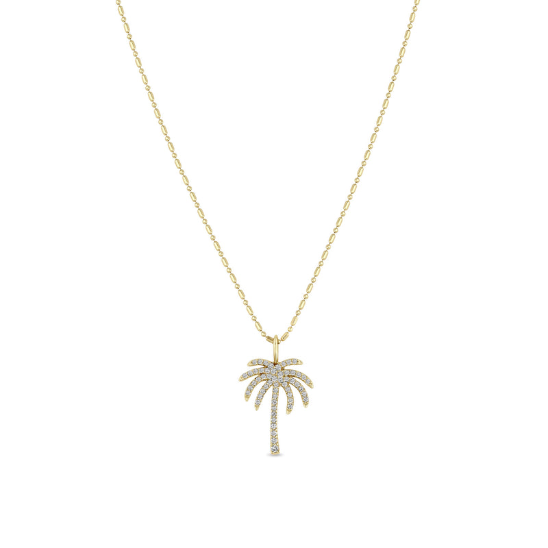 KATARINA Diamond Palm Tree Pendant Necklace in 14K Rose Gold (1/10 Cttw,  J-K, SI2-I1) - Walmart.com