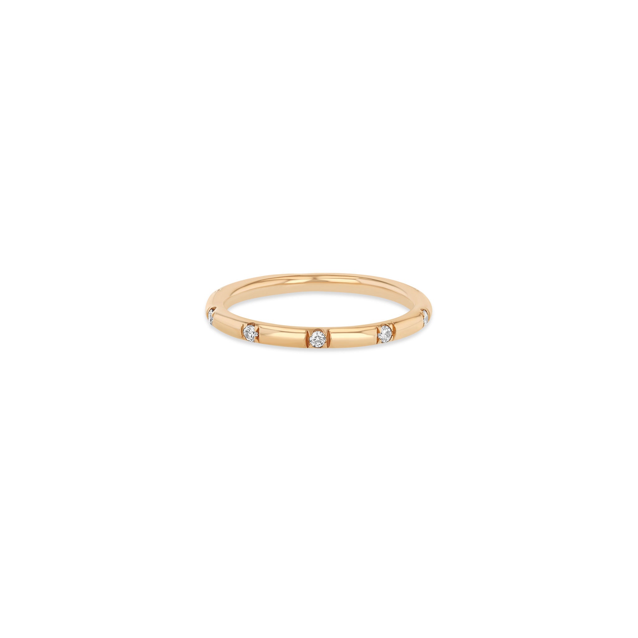 Zoë Chicco 14k Gold 10 Spread Out Pavé Diamond Thick Band Ring