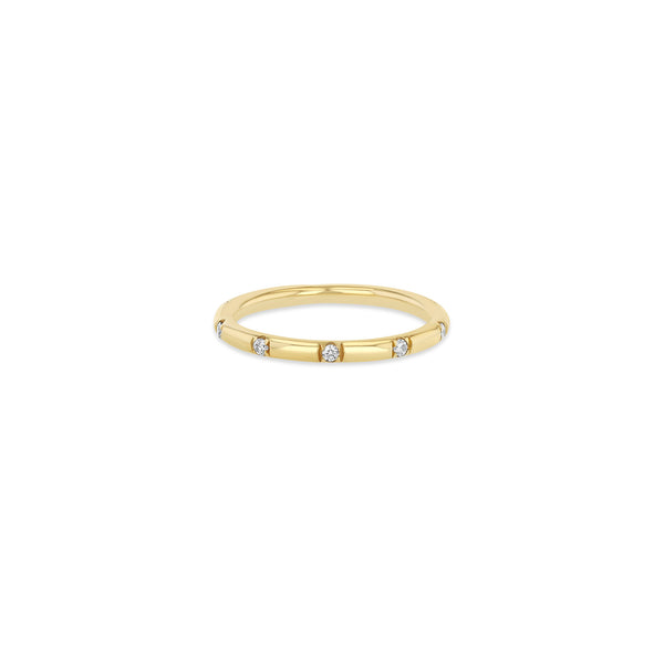 Zoë Chicco 14k Gold 10 Spread Out Pavé Diamond Thick Band Ring