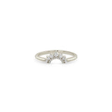 Zoë Chicco 14k Gold Graduated Prong Diamond & Pavé Diamond Double Arch Ring