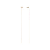 Zoë Chicco 14k Gold 3 Diamond Bar Chain Threader Earrings