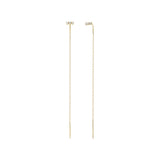 Zoë Chicco 14k Gold 3 Diamond Bar Chain Threader Earrings