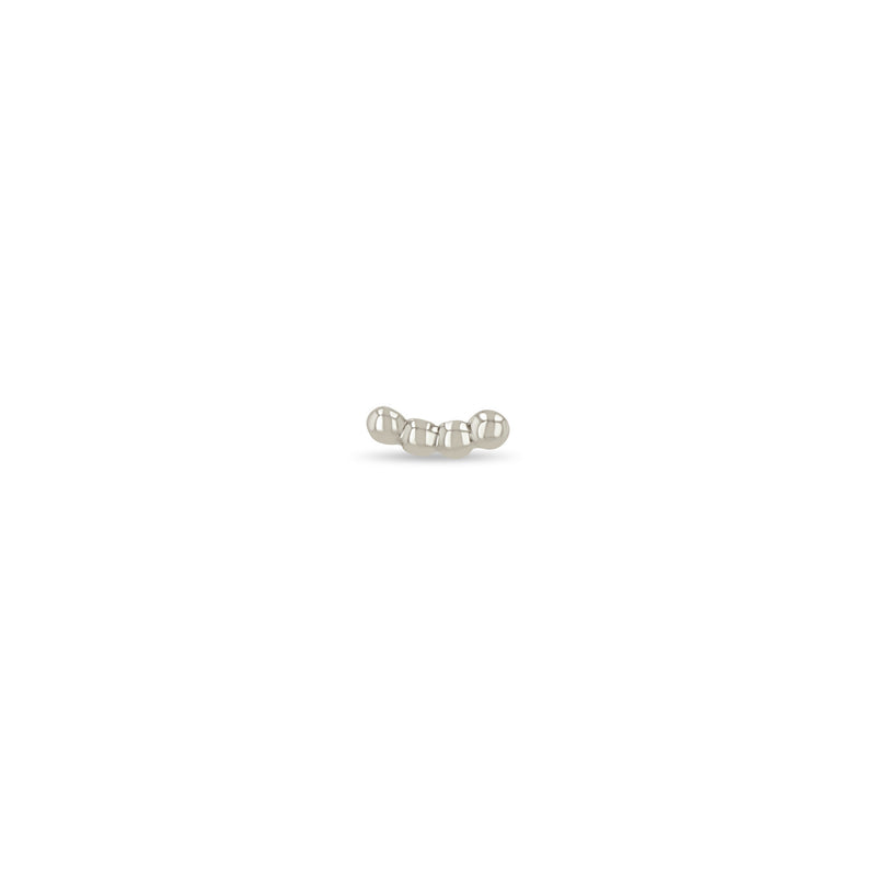 Single Zoë Chicco 14k Gold Small Beaded Curve Stud Earring