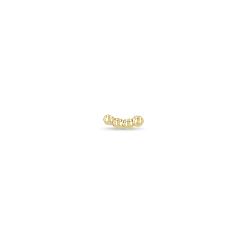Single Zoë Chicco 14k Gold Small Beaded Curve Stud Earring
