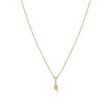 Zoë Chicco 14k Yellow Gold Itty Bitty Best Babe Friendship Necklace Left