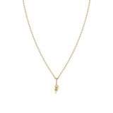 Zoë Chicco 14k Yellow Gold Itty Bitty Best Babe Friendship Necklace Right