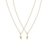 Zoë Chicco 14k Yellow Gold Itty Bitty Best Babe Friendship Necklace Set