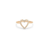 Zoë Chicco 14k Rose Gold Small Diamond Bezel Heart Ring
