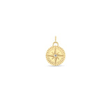 Zoë Chicco 14k Gold Small Compass Medallion Spring Ring Charm Pendant