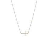 Zoë Chicco 14k Gold Small Horizontal Cross Necklace