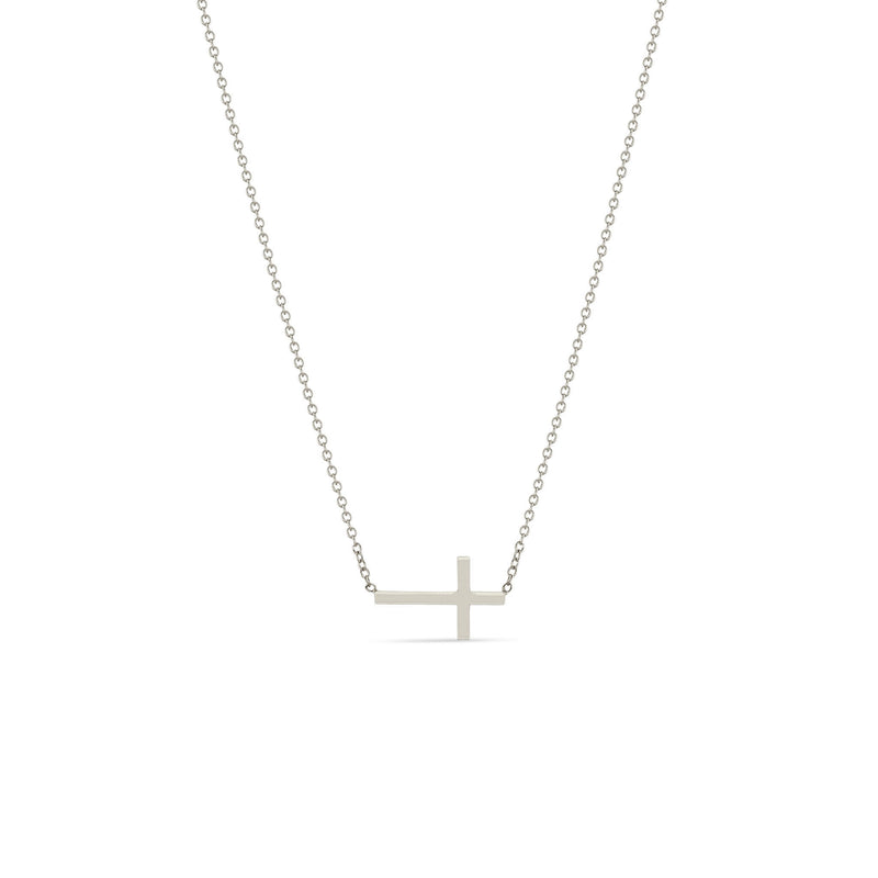 Zoë Chicco 14k Gold Small Horizontal Cross Necklace