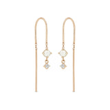 Zoë Chicco 14k Gold Dangling Pearl & Diamond U Wire Threader Earrings