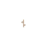 Zoë Chicco 14k Gold Mixed Prong Diamond Pavé Diamond J Hook Hoop Earring for Right Ear