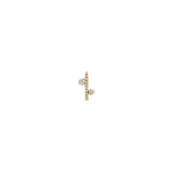 Zoë Chicco 14k Gold Mixed Prong Diamond Pavé Diamond J Hook Hoop Earring for RightEar