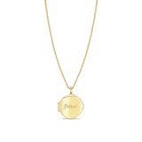Zoë Chicco 14k Gold Grateful Round Locket Box Chain Necklace
