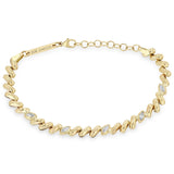 Zoë Chicco 14k Gold 5 Marquise Diamond Station San Marco Chain Bracelet